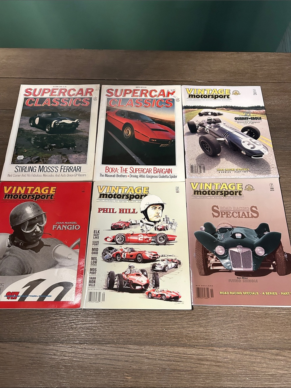 Vintage racing cars motorsports magazines Alfa Romeo  Porche Lotus 6 included